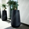 Elho 43cm Black Pure Cone High Planter