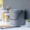 Recycled Plastic 7ltr Silver Grey Kitchen Caddy -CHARA Garden Shop recycled plastic 7ltr silver grey kitchen caddy jpg