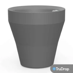 TruDrop Rim 26" Self Watering Planter In Slate Grey