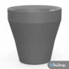 TruDrop Rim 18" Self Watering Planter In Slate Grey 1 TruDrop Rim 18" Self Watering Planter In Slate Grey -CHARA Garden Shop rim planter slate grey jpg