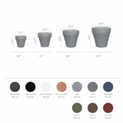 TruDrop Rim 26" Self Watering Planter In Slate Grey 11 TruDrop Rim 26" Self Watering Planter In Slate Grey -CHARA Garden Shop rim planters 1 1 1 jpg