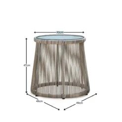 Norfolk Leisure Elland Bistro Set - Grey/Beige -CHARA Garden Shop roma bistro set with table roseland furniture 2 jpg