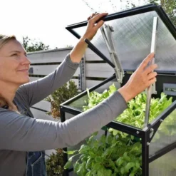 Sprout S10 4 Season Self Watering Mini Greenhouse -CHARA Garden Shop s10 lid open 600x600 1 jpg