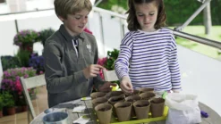 Sembra Kids Herbs Garden Growing Play Kit -CHARA Garden Shop sembra kids herbs pack with girl boy sowing 2 1 jpg