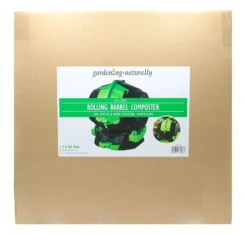 Tumbling Barrel Rolling Composter 50L -CHARA Garden Shop single barrel composter jpg