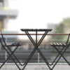 Bistro Black Frame Acacia Wood Garden Set -CHARA Garden Shop small balcony jpg