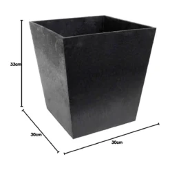 33cm Sonata Self Watering Recycled Rubber Plant Pot Slate -CHARA Garden Shop sonata planter 33cm slate c jpg