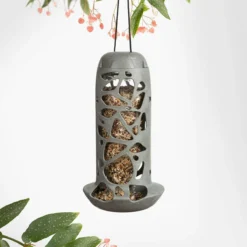 Singing Friend TARA Grey 100% Recycled Feeder With Glass Bottle -CHARA Garden Shop tara aan tak website jpg