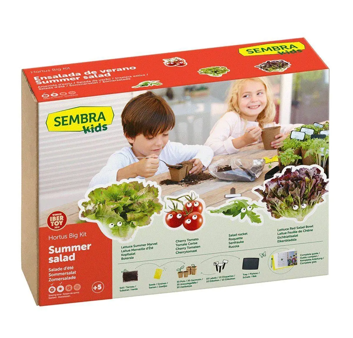 Sembra Kids Summer Salad Garden Growing Play Kit 3 Sembra Kids Summer Salad Garden Growing Play Kit