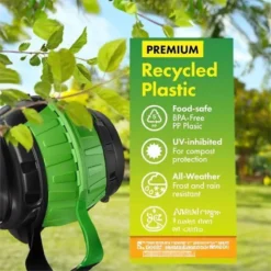 Tumbling Barrel Rolling Composter 50L -CHARA Garden Shop tumbling composter rolling barrel outdoor composting portable jpg