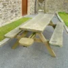 Douglas Fir Whole Tree Picnic Bench -CHARA Garden Shop whole tree 1 jpg