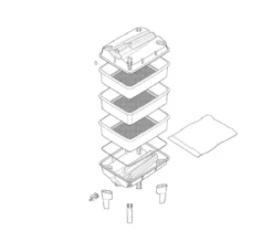 Black Tiger Wormery - 3 Tray -CHARA Garden Shop wormery assembly copy 2 jpg