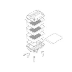 Green Tiger Wormery - 4 Tray -CHARA Garden Shop wormery assembly 1 1 jpg