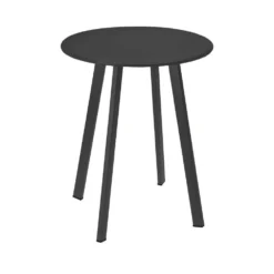Metal Table 40cm Round Matt Grey